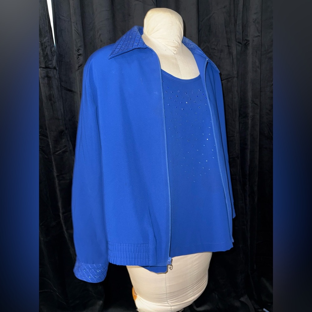 Saint Germain Vintage Blue Women's Jacket, Top & Pant Set